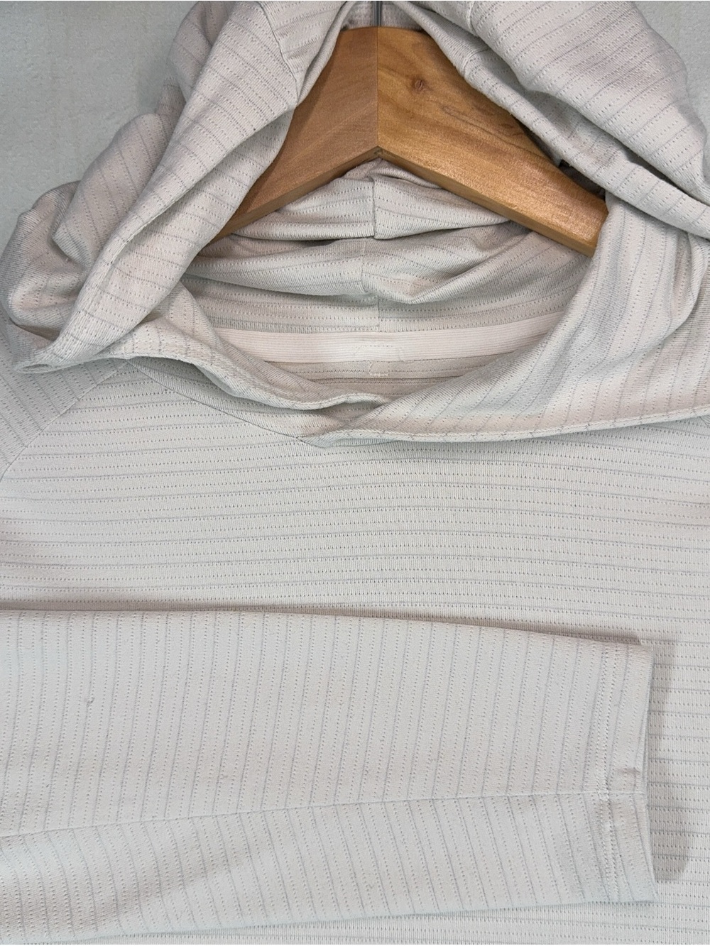 Lululemon Hoodie Womens Small White Stripe Lightweight Better Each Day Top